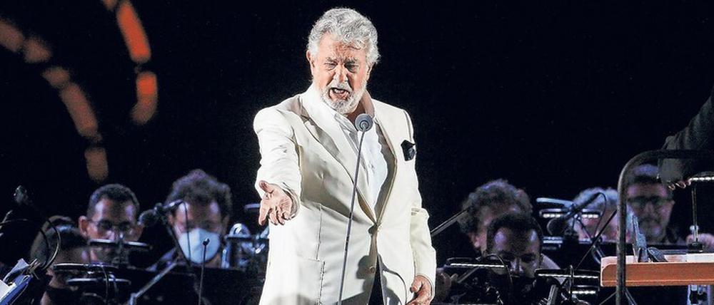 Plácido Domingo während des Konzerts in Italien.