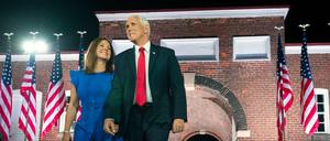 US-Vizepräsident Mike Pence am Mittwochabend vor seiner Rede auf dem überwiegend virtuellen Parteitag der Republikaner.