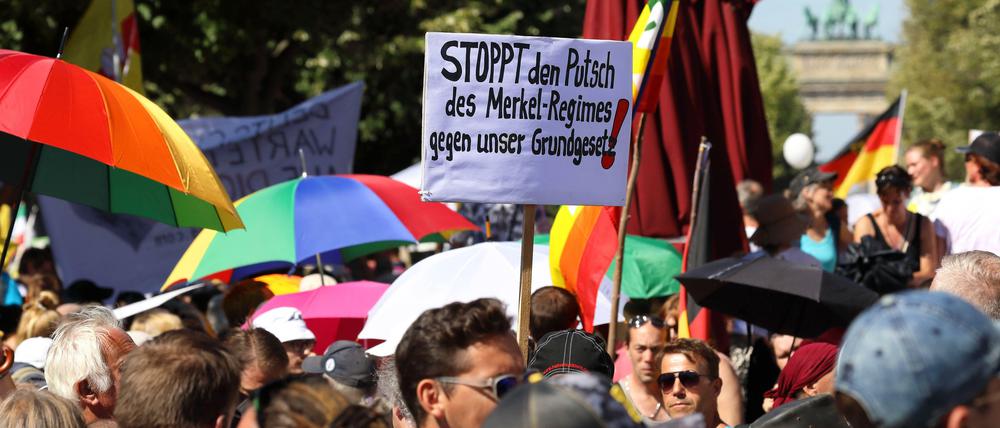 Die Demo am 1. August musste wegen Verstößen gegen den Infektionsschutz beendet werden.