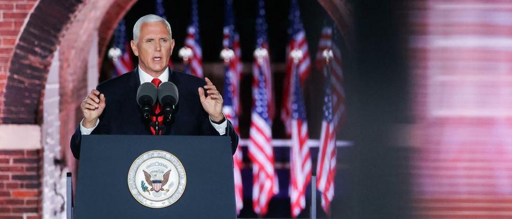 Vor historischer Kulisse in Baltimore: US-Vize Mike Pence beim Parteitag