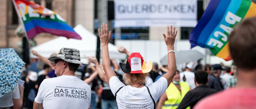 Demo gegen Corona-Maßnahmen in Dortmund.