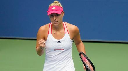 Geht doch. Kerber reagiert nach einem Punktgewinn gegen Tomljanovic.