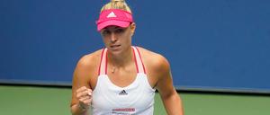 Geht doch. Kerber reagiert nach einem Punktgewinn gegen Tomljanovic.