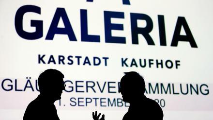 Die neuen Chefs bei Galeria Karstadt Kaufhof: Arndt Geiwitz (l.) , Gerallbevollmächtigter Frank Kebekus, Sachwalter.