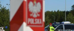 Grenzübergang zu Polen in Linken, Mecklenburg-Vorpommern, Linken. 