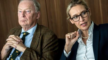 Perlenkette und Tweed: Rein modisch lassen die AfD-Politiker Alice Weidel und Alexander Gauland es an Bürgerlichkeit nicht fehlen. 