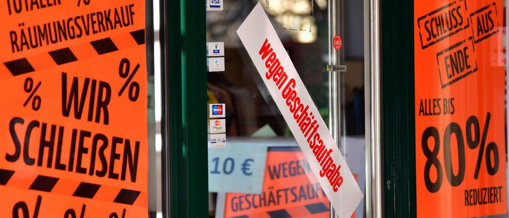 Änderungen zur Insolvenzpflicht. Manche Einzelhändler mussten bereits dauerhaft schließen.