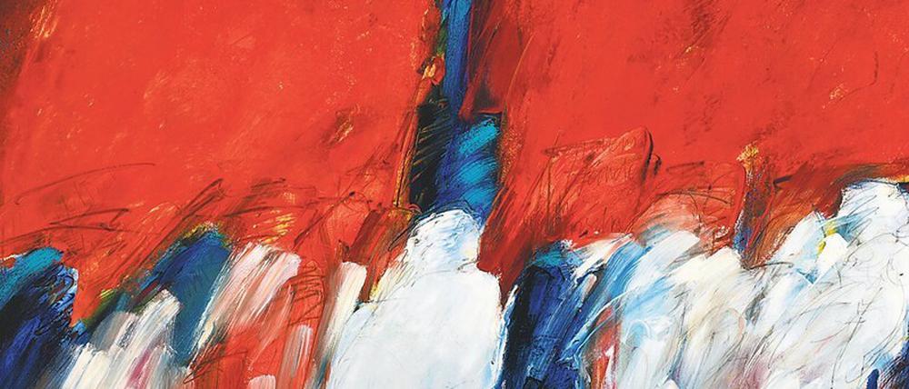 Mehmet Gülers abstraktes Ölgemälde „Genuss der Hitze“ ist seit 2019 Teil der Kunstsammlung des Bundestages.