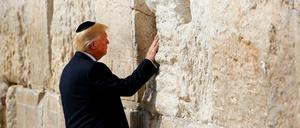 US-Präsident Donald Trump an der Klagemauer in Jerusalem. 