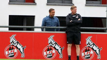Blicken in eine ungewisse Zukunft: Horst Heldt und Markus Gisdol.