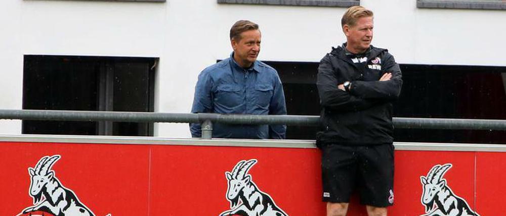 Blicken in eine ungewisse Zukunft: Horst Heldt und Markus Gisdol.
