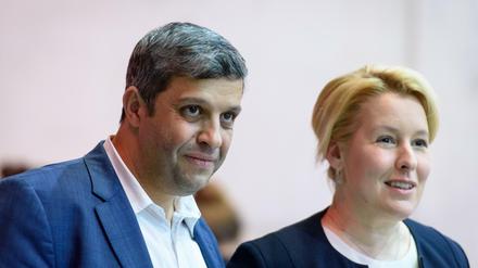  Raed Saleh und Franziska Giffey wollen künftig die SPD in Berlin anführen.