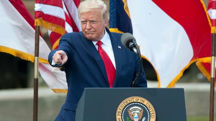 Donald Trump bei einem Auftritt in Wilmington in North Carolina.