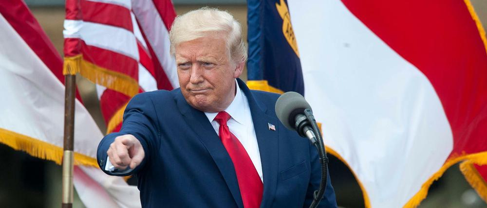 Donald Trump bei einem Auftritt in Wilmington in North Carolina.