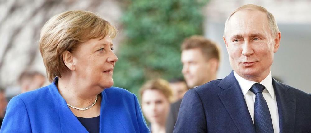 Was wird aus Nord Stream 2: Kanzlerin Merkel mit dem russischen Präsidenten Putin (Archivbild)