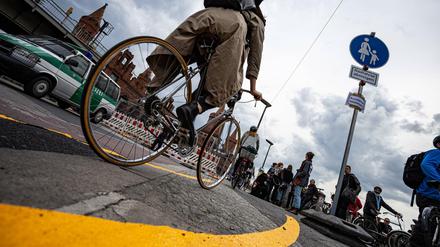 Gelb markiert. Rund 25 Kilometer Pop-up-Radwege gibt es mittlerweile in Berlin. 