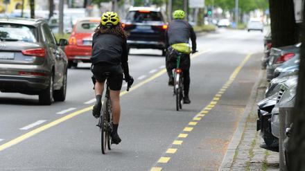 Laut Verwaltungsgericht rechtswidrig: Der Pop-up-Radweg auf der Kantstraße in der City-West.