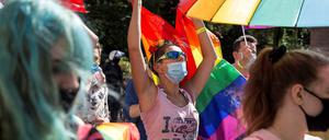 Eine LGBT-Demo in Katowice, Polen. 
