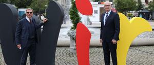 Bürgermeister Burkhard Exner und Ministerpräsident Dietmar Woidke eröffnen die „Einheits-Expo".