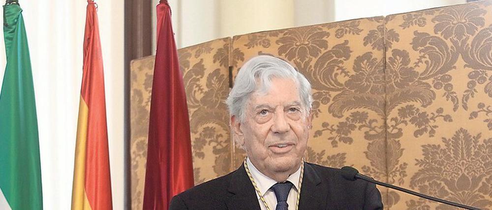 Redet zur Eröffnung des Internationalen Literaturfestivals: Der peruanische Schriftsteller Mario Vargas Llosa.