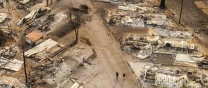 Hier stand mal eine Stadt: Die Flammen haben Phoenix in Oregon zerstört.