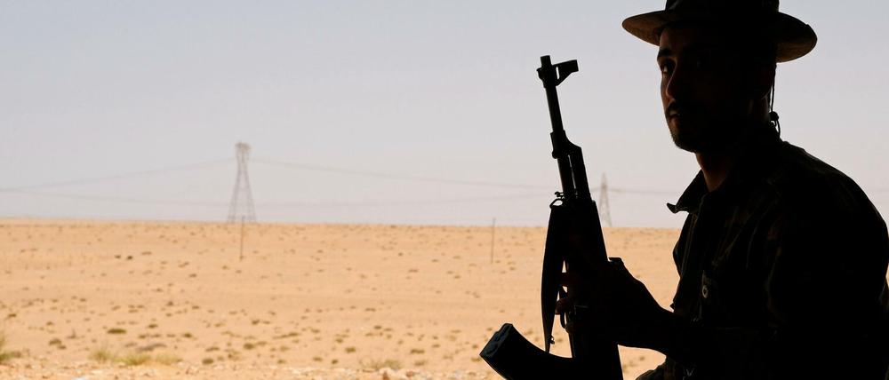 Ein Kämpfer der Libyschen Nationalarmee. Anfang 2019 schlug sich die Miliz der Kani-Brüder auf die Seite von Rebellengeneral Haftar.
