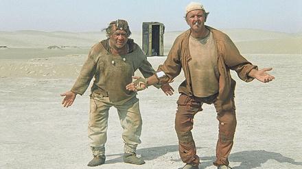 Weltenbummler. Vladimir (Stanislaw Ljubschin) und Gedevan (Lewan Gabriadse).