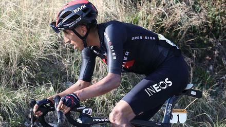 Egan Bernal brach am Grand Colombier ein.