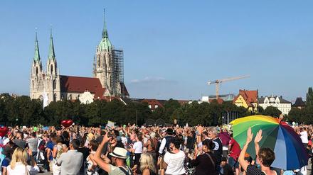 Eine Szene der Querdenken-Demo in München am vergangenen Wochenende. 