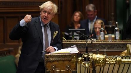 Den Vertrag mit der EU bewusst brechen: Premier Boris Johnson am Mittwoch im britischen Parlament. 