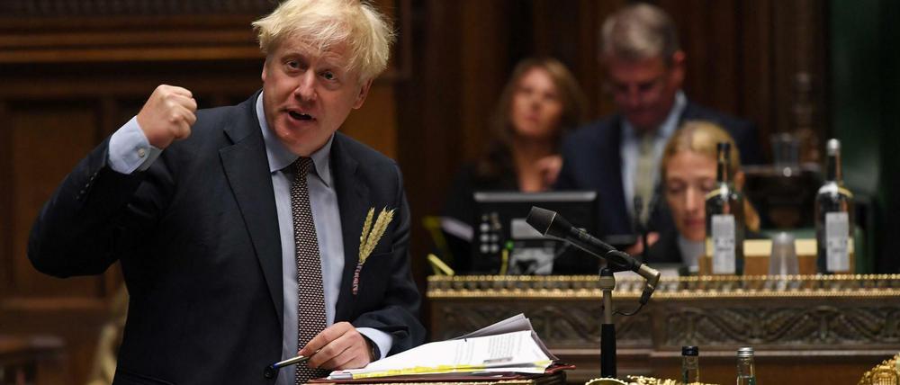 Den Vertrag mit der EU bewusst brechen: Premier Boris Johnson am Mittwoch im britischen Parlament.
