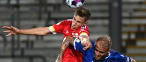Hoch her ging es am Samstag zwischen dem 1. FC Union und dem Karlsruher SC.