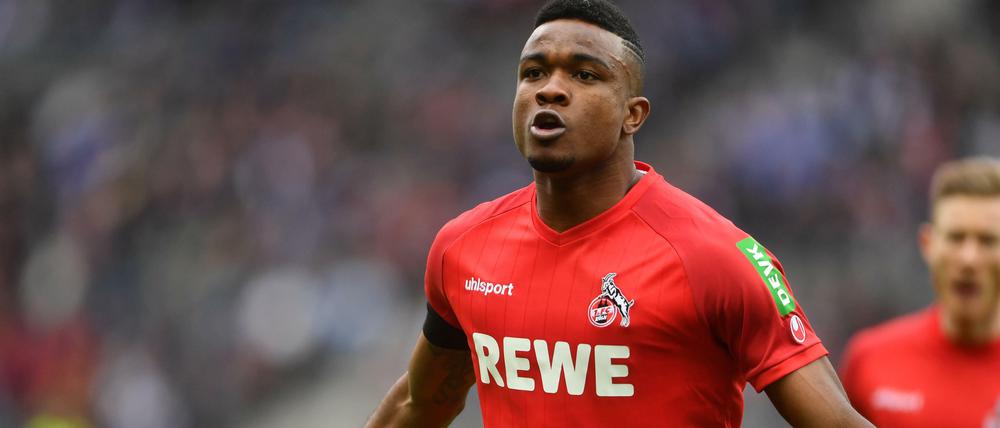 Jhon Cordoba, hier noch im Trikot des 1. FC Köln, will zukünftig für Hertha BSC jubeln.
