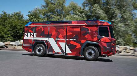 Der neue Elektro-Löschwagen der Berliner Feuerwehr.