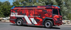 Der neue Elektro-Löschwagen der Berliner Feuerwehr.