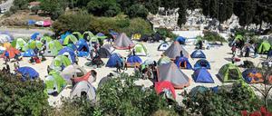 Ein Teil des Flüchtlingscamps auf Samos.