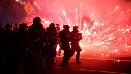 US-Polizei im Einsatz bei Protesten in Portland (Oregon) Anfang September 