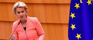 Von der Leyen spricht im Europäischen Parlament in Brüssel.