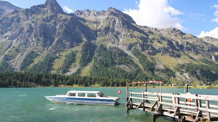 Am Silsersee in der Schweiz.