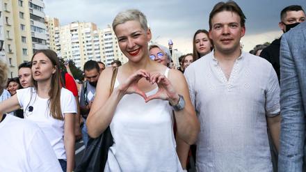 Die in Belarus inhaftierte Oppositionspolitikerin Maria Kolesnikowa ist am Mittwoch wegen "Gefährdung der nationalen Sicherheit" angeklagt worden (Archivfoto).