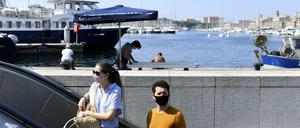 Marseille entwickelt sich zum Corona-Hotspot in Frankreich. Auch im Freien gilt hier die Maskenpflicht.