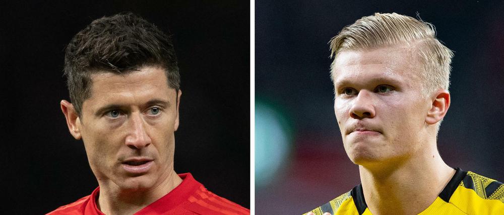 Alter oder Junger. Lewandowski oder Haaland - wer trifft mehr in der neuen Saison?