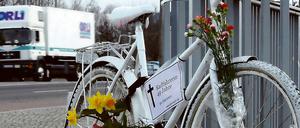 Sogenannte Geisterräder erinnern an getötete Fahrradfahrer.