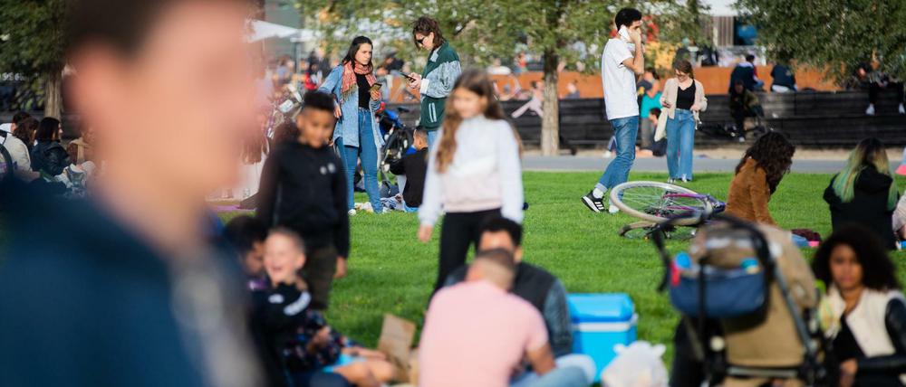 Viel los: der Park am Gleisdreieck am Sonnabend.