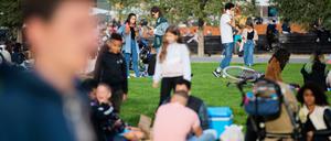Viel los: der Park am Gleisdreieck am Sonnabend.