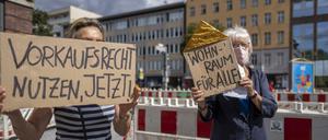 Anfang August gab es bereits am Rathaus Wedding eine Protestkundgebung gegen den Heimstaden-Kauf.