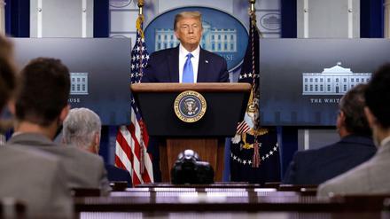 US-Präsident Donald Trump bei einer Pressekonferenz im Weißen Haus.