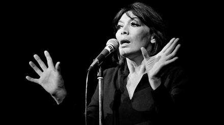 Die Sängerin Juliette Gréco in Paris.