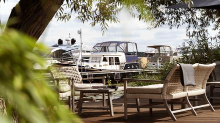 Perfekte Lage: Das Harbour Restaurant am Schwielowsee