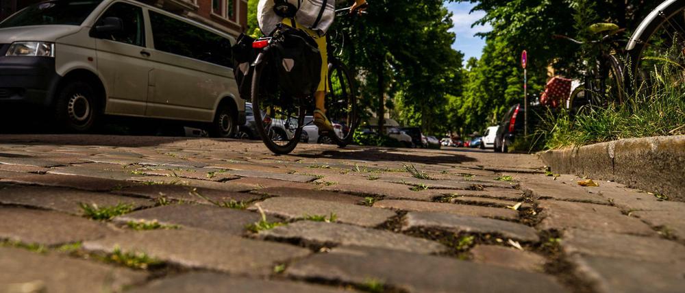 Nicht unbedingt der Freund des Radsportlers: das Kopfsteinpflaster.